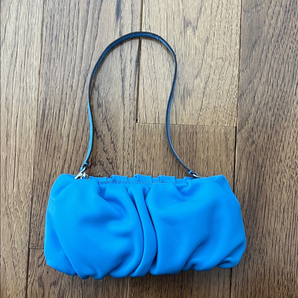 STAUD Vibrant Blue leather Shoulder Bag